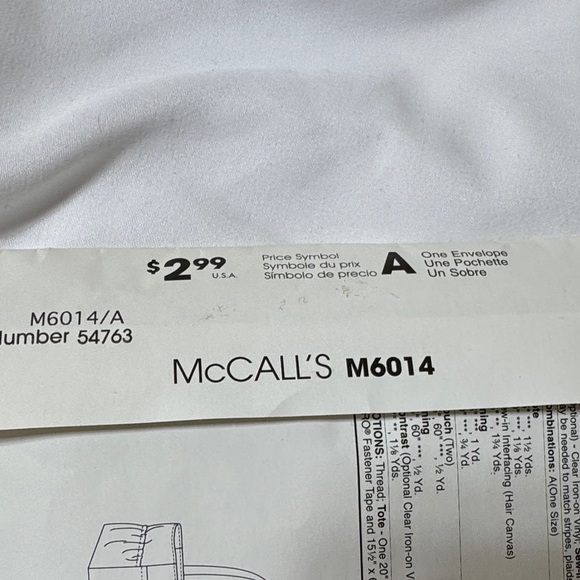 Stylish Women's Tote Bag Pattern by McCall's - Picture 5 of 6